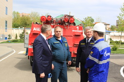 Фоторепортаж о ходе противопожарной тренировки в ООО «Газпром трансгаз Краснодар»