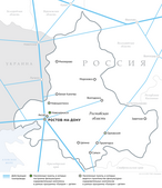 Схема магистральных газопроводов в Ростовской области
