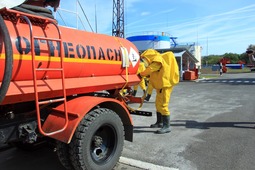 Представитель нештатного аварийно-спасательного формирования во время газоспасательных работ